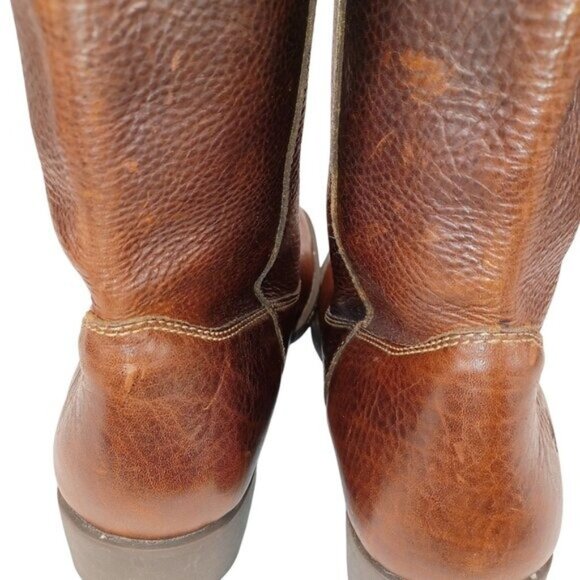 Born Western Tall Riding Boots Pull-On Brown Soft Leather Shoes Womens Size 11 - Picture 13 of 16